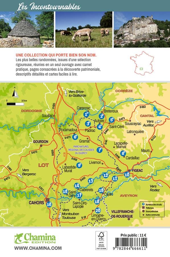 Guide de balades - Haut-Quercy à pied | Chamina guide de randonnée Chamina 