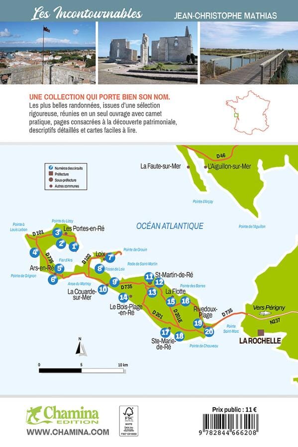Guide de balades - Ile de Ré | Chamina guide petit format Chamina 