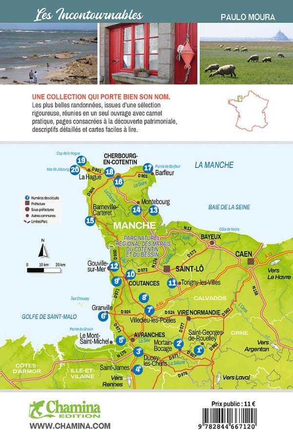 Guide de balades - La Manche en famille, 20 randos avec les enfants | Chamina guide de randonnée Chamina 