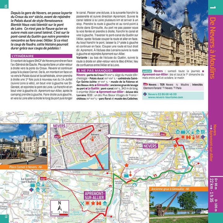 Guide de balades - La Via Allier - La Véloroute de l'Auvergne, de Nevers à Langogne | Chamina guide de randonnée Chamina 