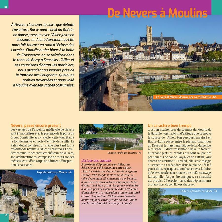 Guide de balades - La Via Allier - La Véloroute de l'Auvergne, de Nevers à Langogne | Chamina guide de randonnée Chamina 