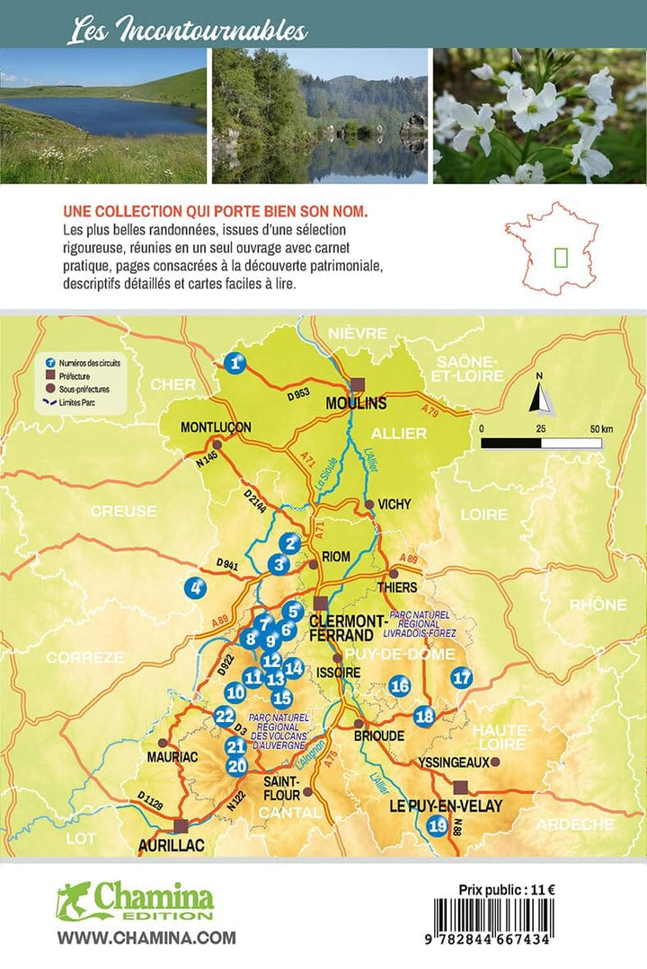 Guide de balades - Lacs d'Auvergne, 22 randos | Chamina guide de randonnée Chamina 