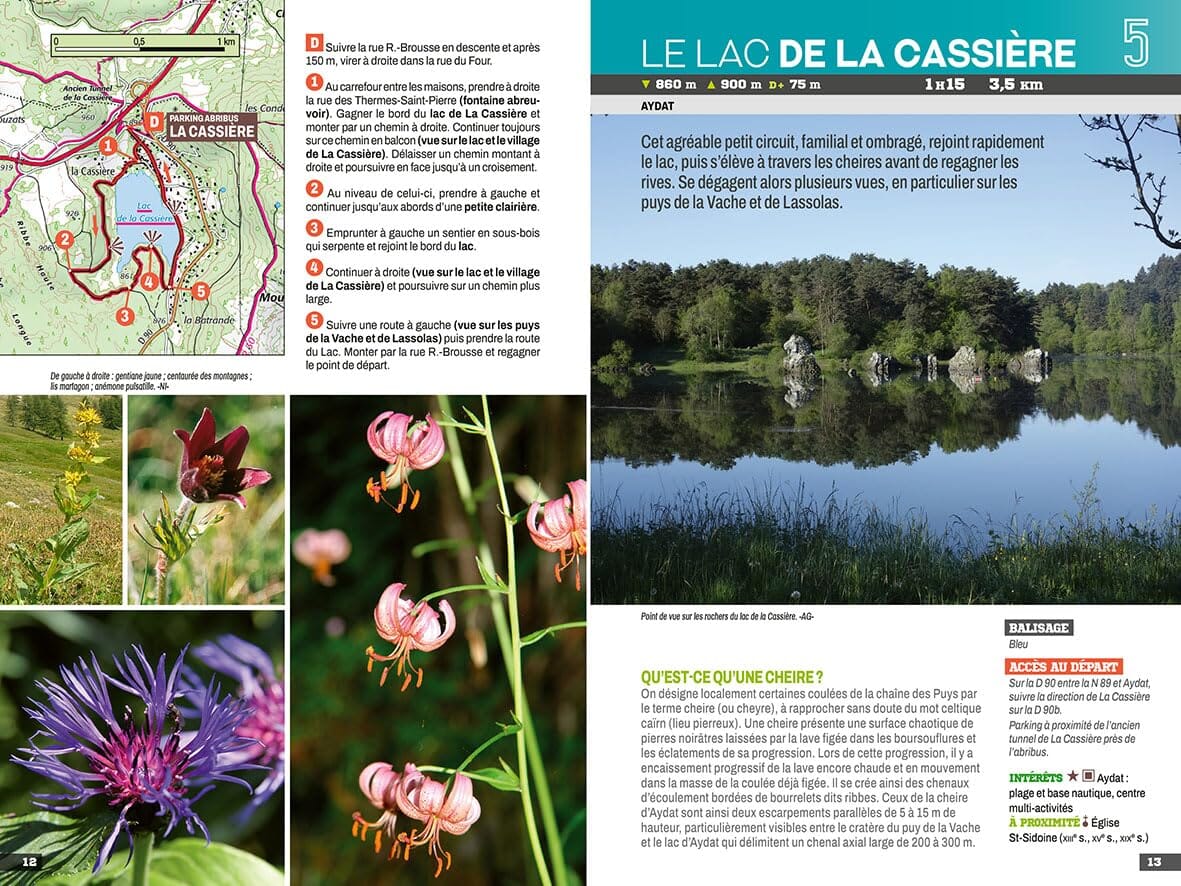 Guide de balades - Lacs d'Auvergne, 22 randos | Chamina guide de randonnée Chamina 
