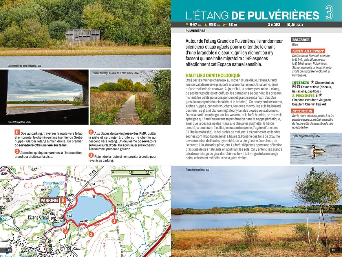 Guide de balades - Lacs d'Auvergne, 22 randos | Chamina guide de randonnée Chamina 