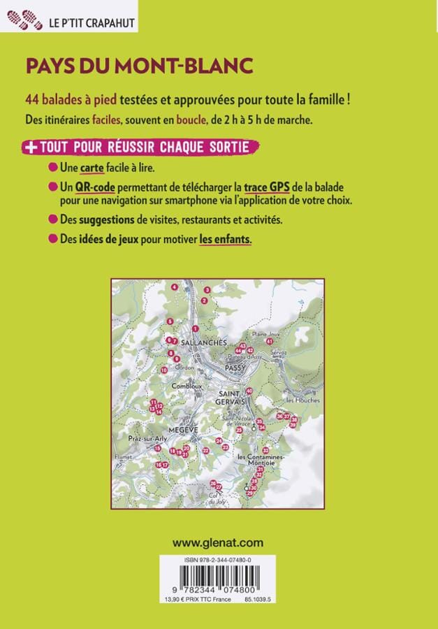 Guide de balades - Pays du Mont-Blanc, balades en famille | Glénat - P'tit Crapahut guide de randonnée Glénat 