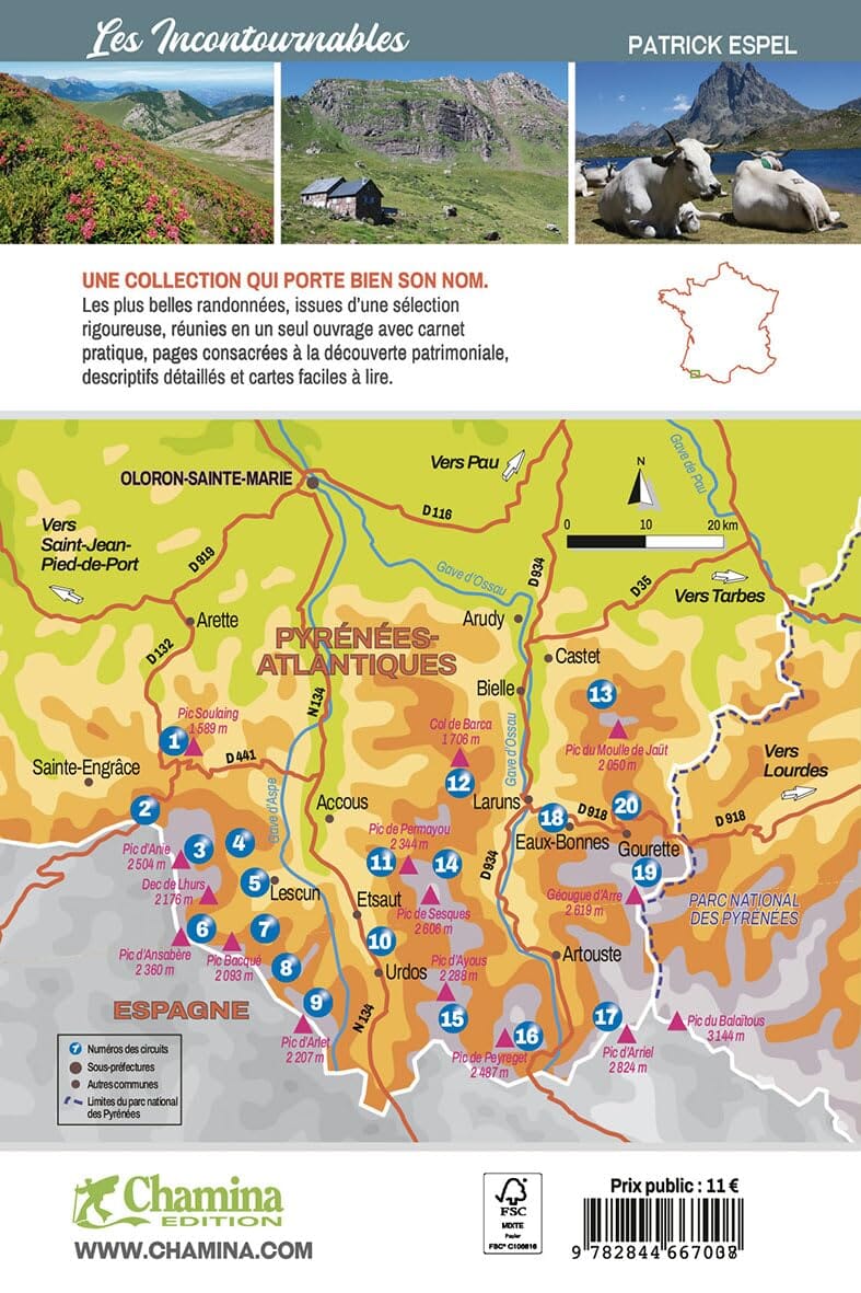 Guide de balades - Vallées d'Ossau, d'Aspe et de Barétous (Pyrénées) | Chamina guide de randonnée Chamina 