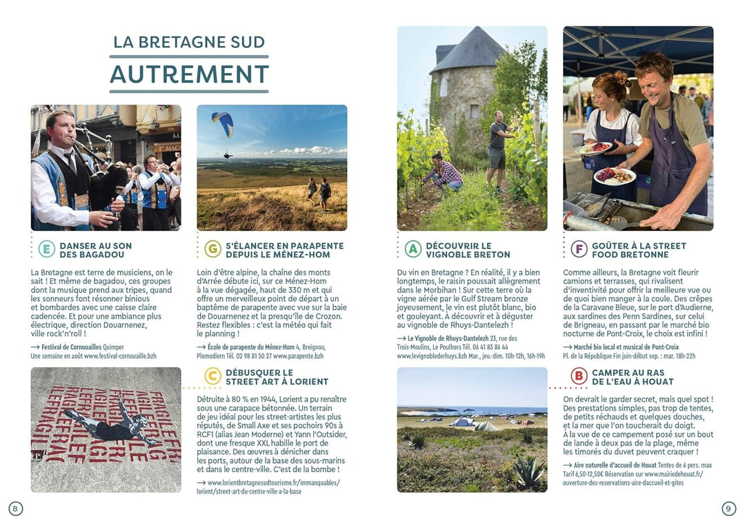 Guide de poche - Bretagne Sud : Vannes, Lorient, Quimper | Cartoville guide de voyage Gallimard 