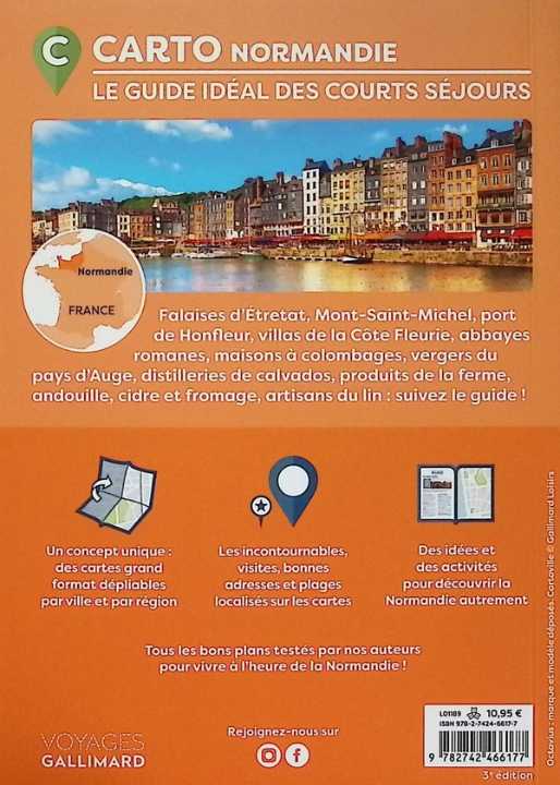 Guide de voyage de poche - Normandie - Édition 2024 | Cartoville guide de voyage Gallimard