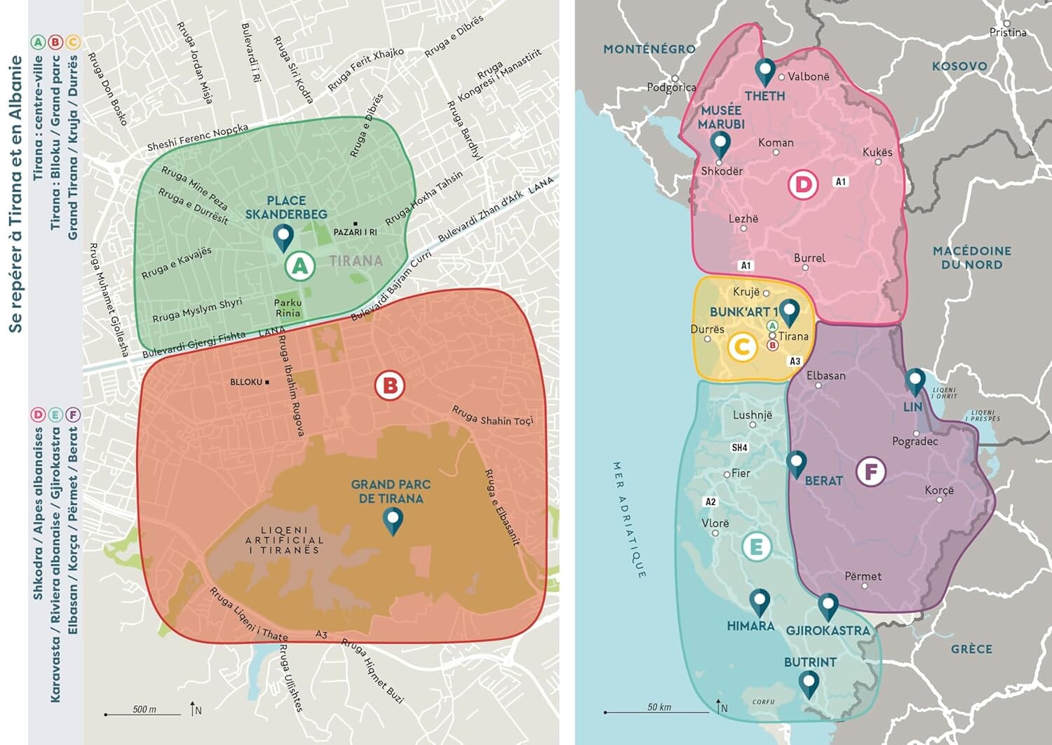 Guide de voyage de poche - Tirana et l'Albanie | Cartoville guide de voyage Gallimard