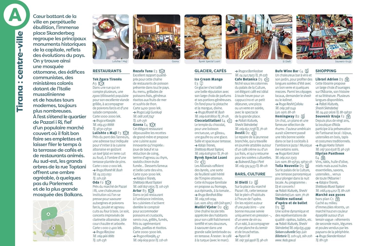 Guide de voyage de poche - Tirana et l'Albanie | Cartoville guide de voyage Gallimard