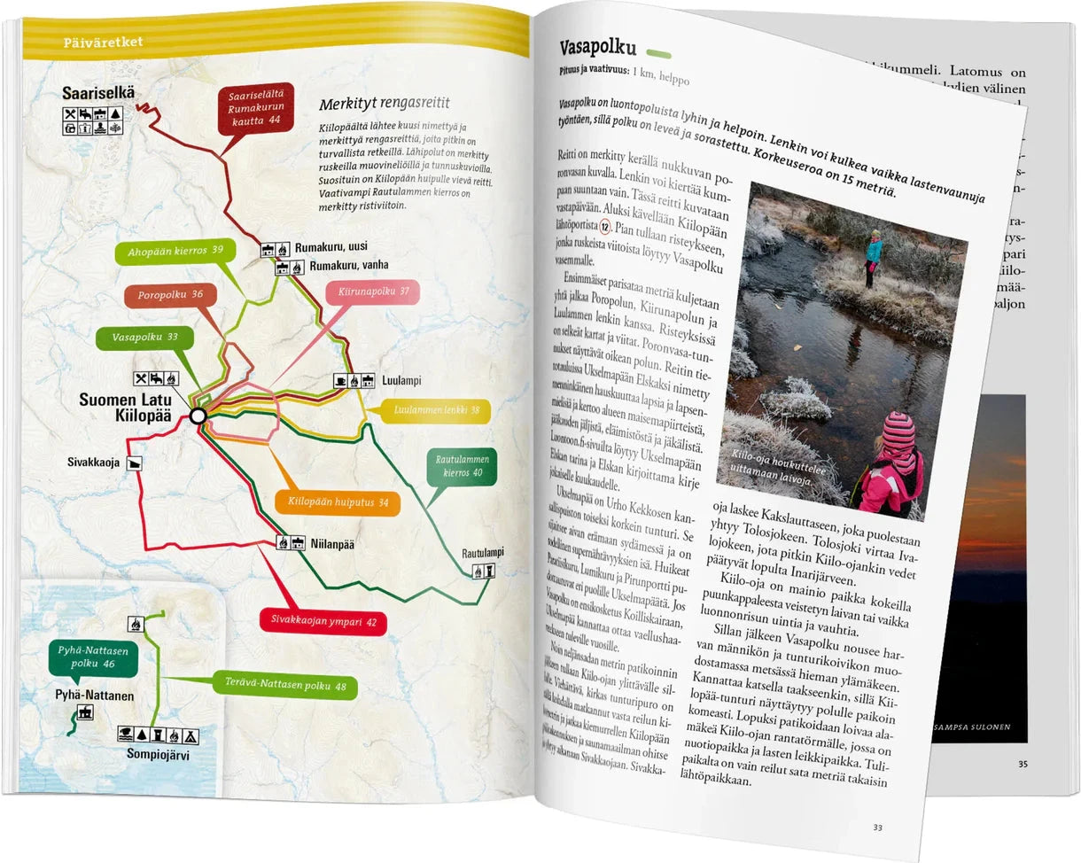 Guide de randonnée & carte (en finnois) - Kiilopää & Saariselkä (Finlande) | Calazo guide de randonnée Calazo 