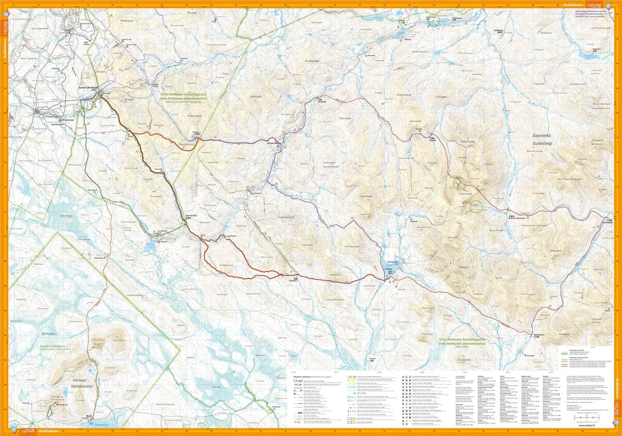 Guide de randonnée & carte (en finnois) - Kiilopää & Saariselkä (Finlande) | Calazo guide de randonnée Calazo 