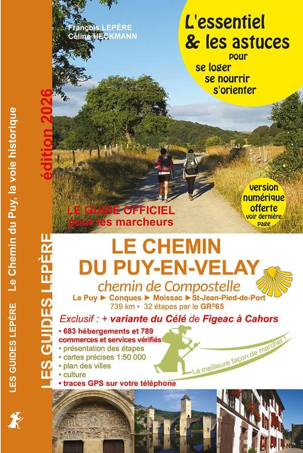 Guide de randonnée - Chemins de Compostelle : le Chemin du Puy-en-Velay | Lepère Éditions guide de randonnée Lepère Éditions 