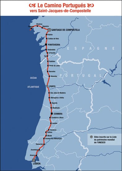 Guide de randonnée - Chemins de Compostelle : le Chemin portugais ou Via Lusitana | Lepère Éditions guide de randonnée Lepère Éditions