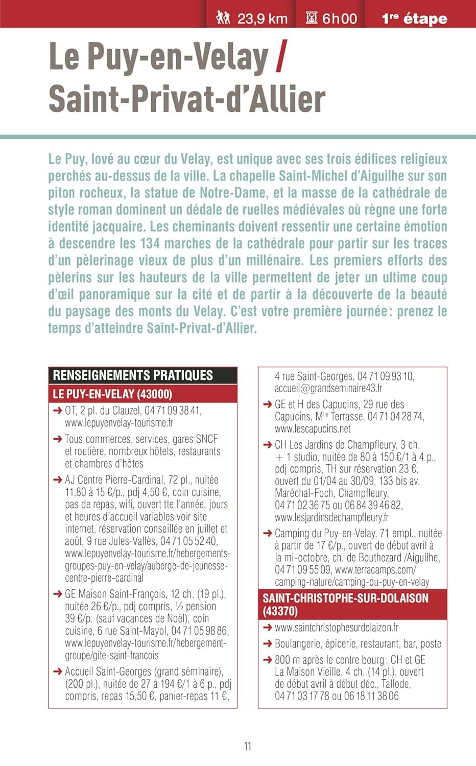 Guide de randonnée - Compostelle, du Puy aux Pyrénées | Glénat guide de randonnée Glénat 