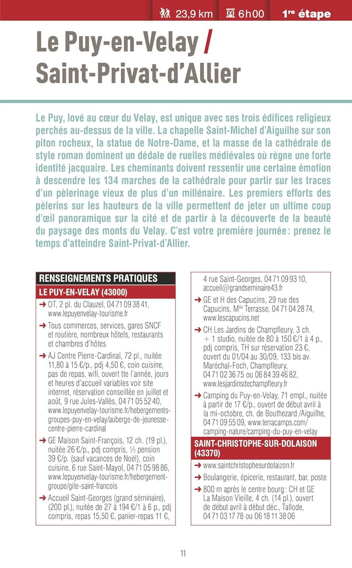 Guide de randonnée - Compostelle, du Puy aux Pyrénées | Glénat guide de randonnée Glénat 