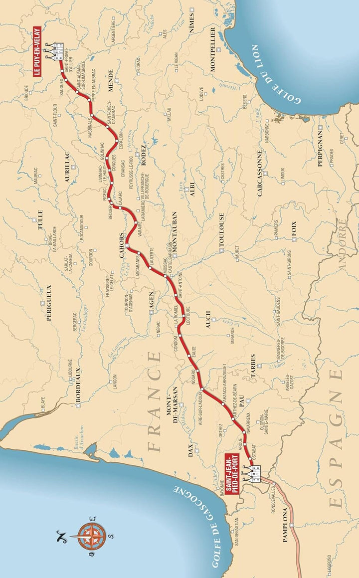 Guide de randonnée - Compostelle, du Puy aux Pyrénées | Glénat guide de randonnée Glénat 