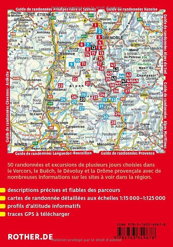 Guide de randonnée - Dauphiné Ouest | Rother guide de randonnée Rother 