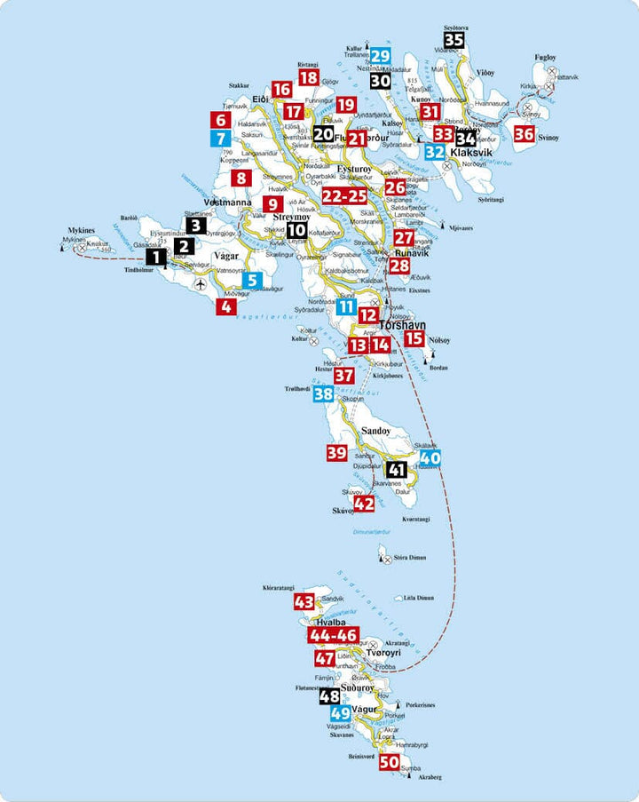 Guide de randonnée (en anglais) - Faroe Islands | Rother guide de randonnée Rother