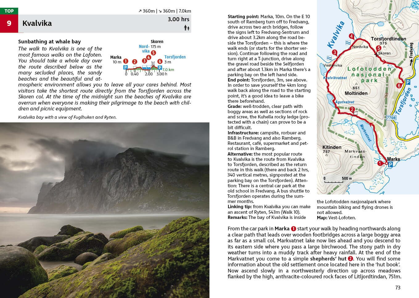 Guide de randonnée (en anglais) - Lofoten | Rother guide de randonnée Rother 