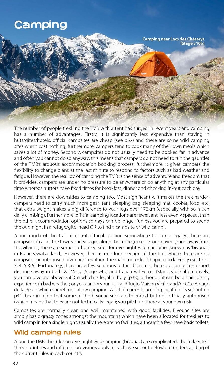 tent en anglais Hiking guide (in English) - Mont Blanc Tour