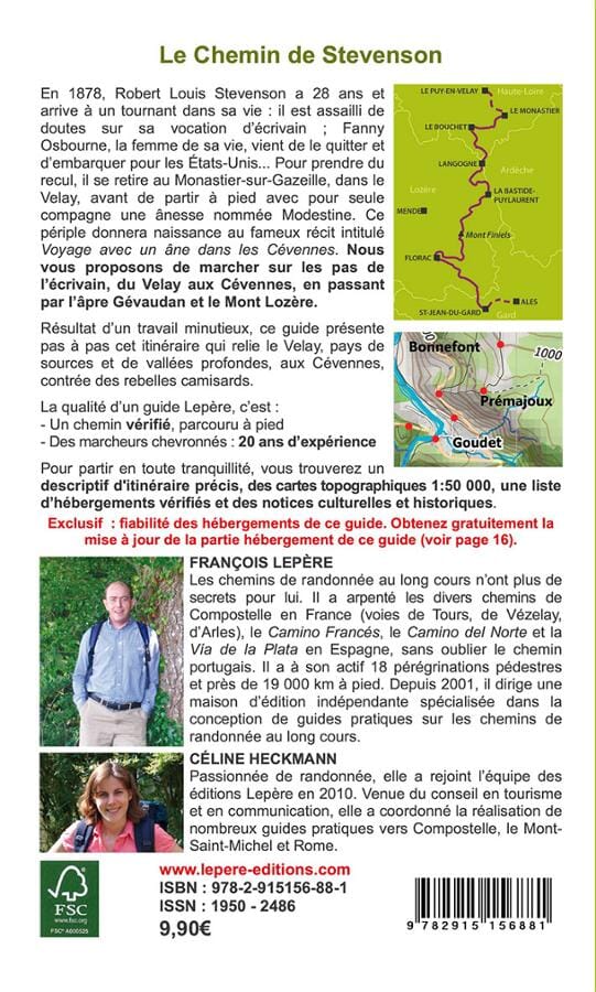 Guide de randonnée - Le Chemin de Stevenson, du Velay aux Cévennes | Lepère Éditions guide de randonnée Lepère Éditions