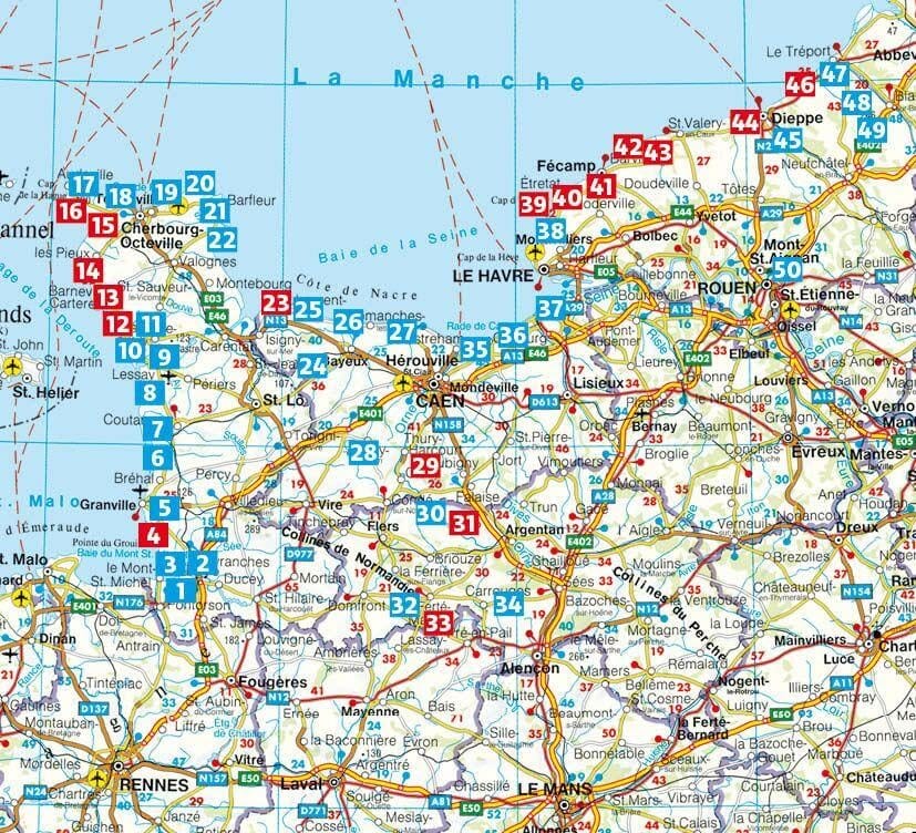 Guide de randonnée - Normandie, du Mont Saint Michel à la Côte d'Albâtre | Rother guide de randonnée Rother