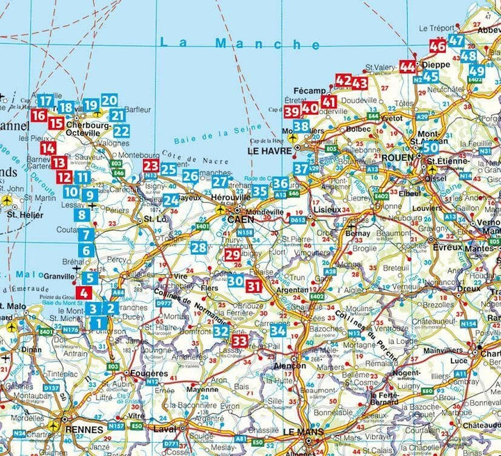 Guide de randonnée - Normandie, du Mont Saint Michel à la Côte d'Albâtre | Rother guide de randonnée Rother