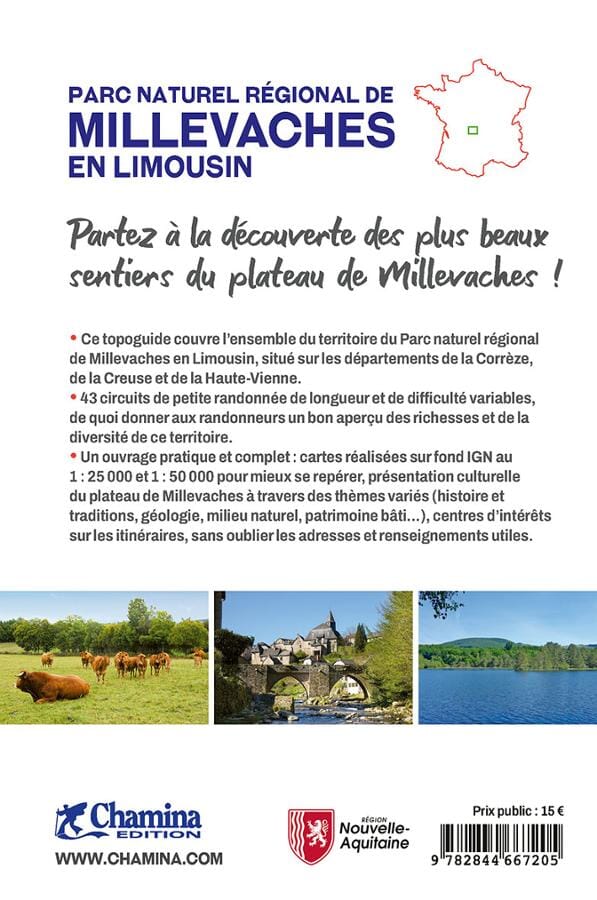 Guide de randonnée - Parc naturel régional de Millevaches (Limousin) | Chamina guide de randonnée Chamina 