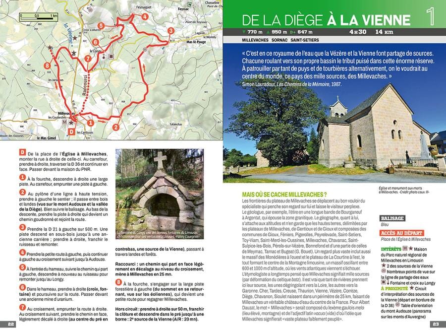 Guide de randonnée - Parc naturel régional de Millevaches (Limousin) | Chamina guide de randonnée Chamina 