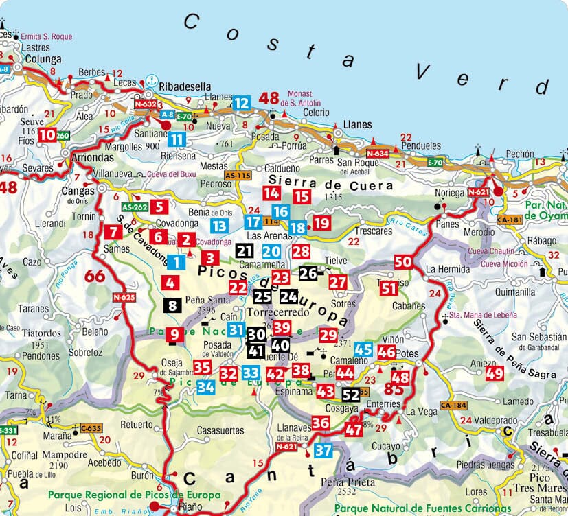 Guide de randonnée - Picos de Europa | Rother guide de randonnée Rother 