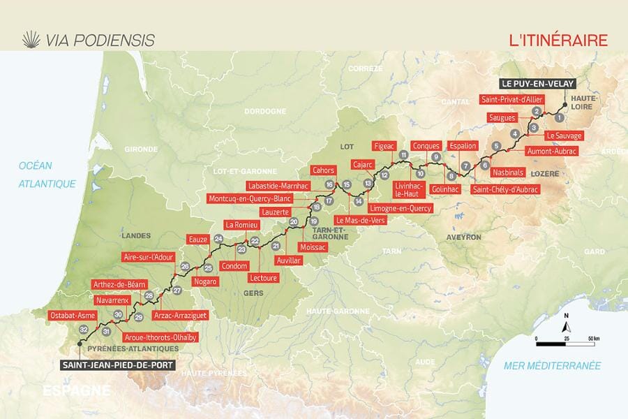 Guide de randonnée - Via Podiensis : La voie du Puy | Chamina guide de randonnée Chamina