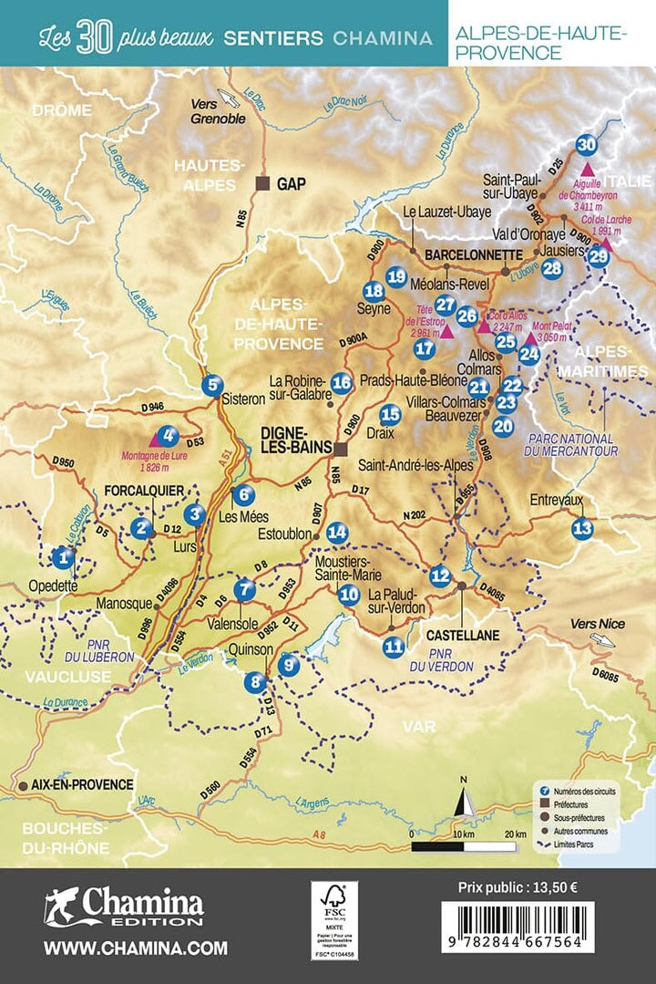 Guide de randonnées - Alpes-de-Haute-Provence, les 30 plus beaux sentiers | Chamina guide de randonnée Chamina 