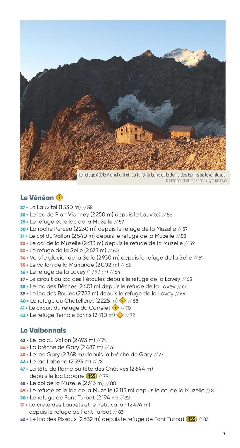 Guide de randonnées - Ecrins, les plus belles randonnées | Glénat guide de randonnée Glénat 
