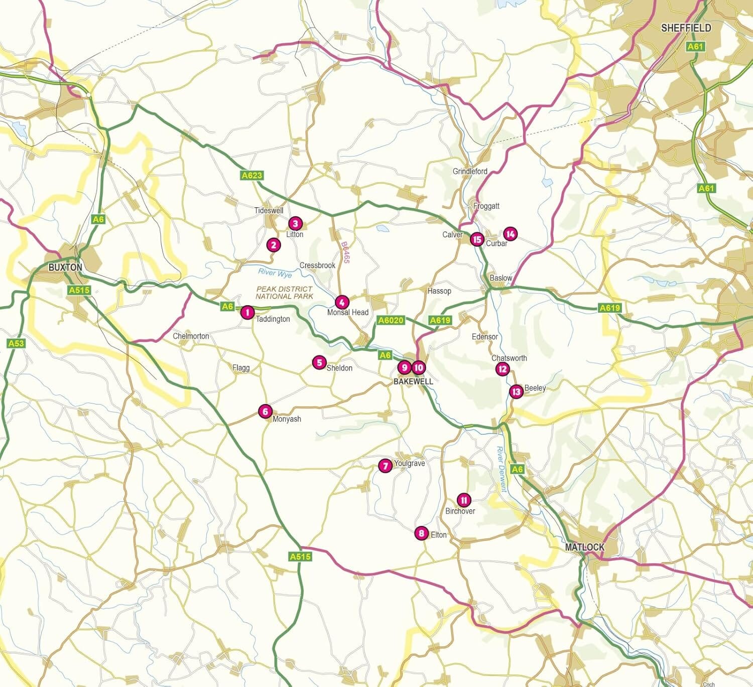 Guide de randonnées (en anglais) - 15 Short Walks in the Peak District - Bakewell and the White Peak | Cicerone guide de randonnée Cicerone 