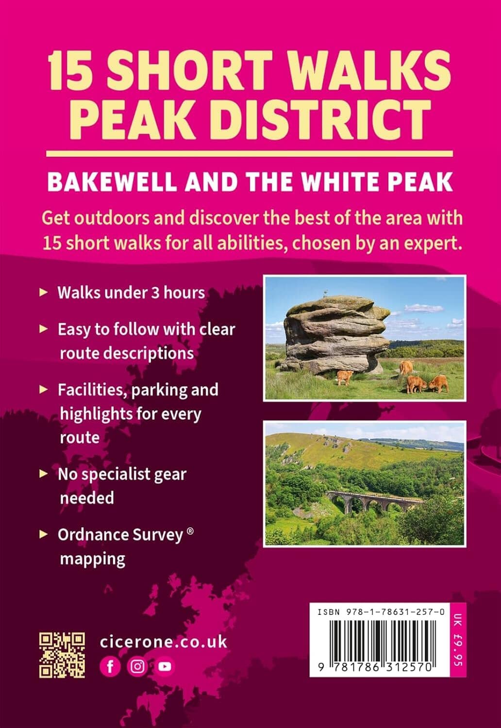 Guide de randonnées (en anglais) - 15 Short Walks in the Peak District - Bakewell and the White Peak | Cicerone guide de randonnée Cicerone 