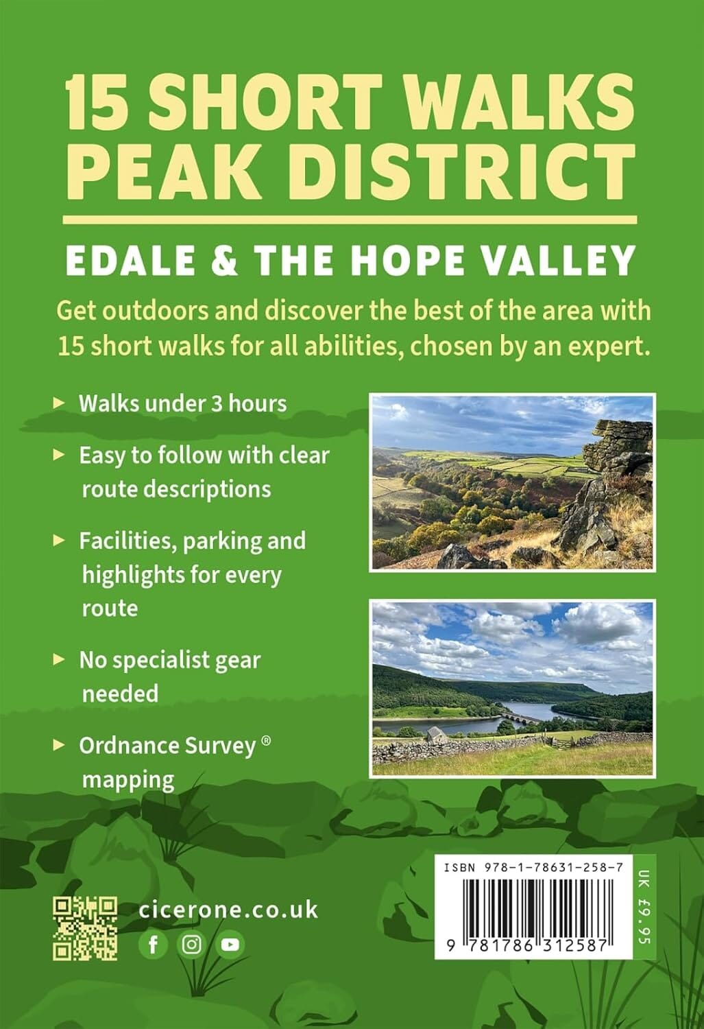 Guide de randonnées (en anglais) - 15 Short Walks in the Peak District - Edale and the Hope Valley | Cicerone guide de randonnée Cicerone 