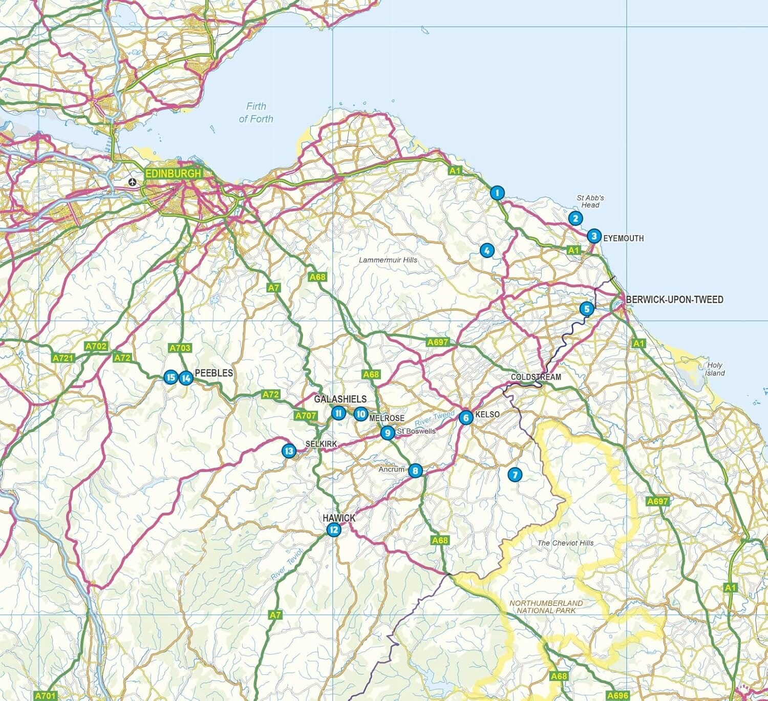 Guide de randonnées (en anglais) - 15 Short Walks in the Scottish Border | Cicerone guide de randonnée Cicerone 