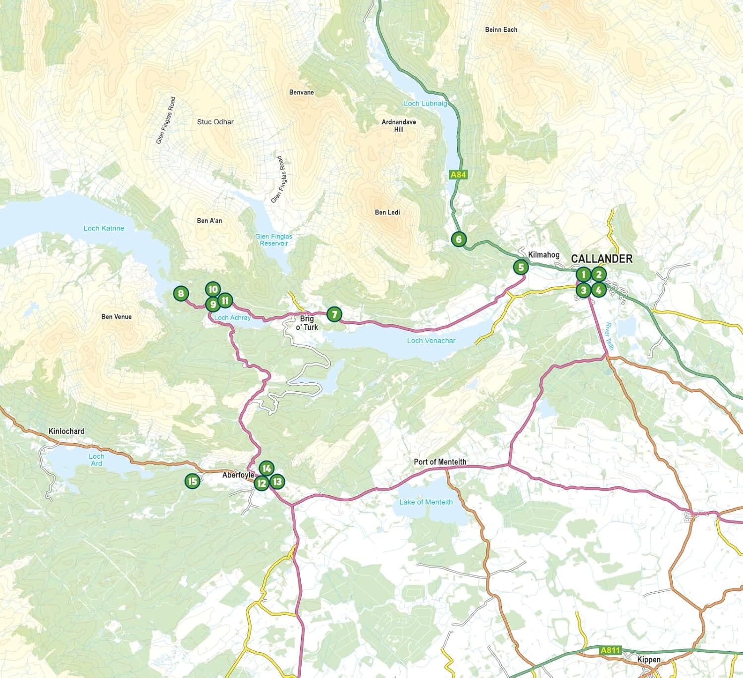 Guide de randonnées (en anglais) - 15 Short Walks in the Trossachs - Callander and Callander (Ecosse) | Cicerone guide de randonnée Cicerone 
