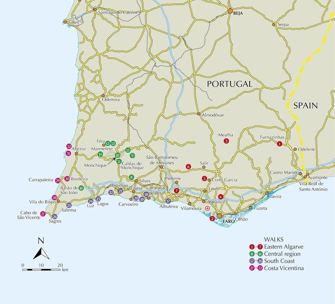 Guide de randonnées (en anglais) - Algarve : 32 walks in the south of Portugal including Serra de Monchique and Costa Vicentina | Cicerone guide de randonnée Cicerone 