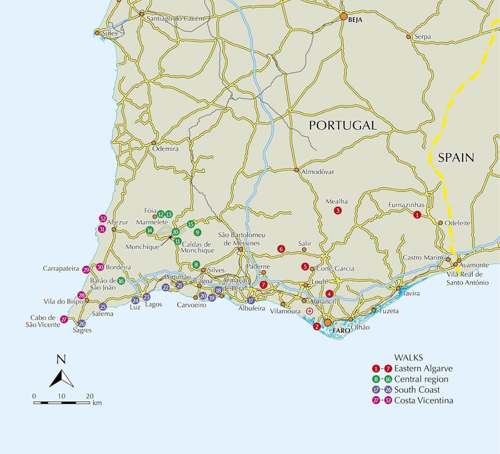 Guide de randonnées (en anglais) - Algarve : 32 walks in the south of Portugal including Serra de Monchique and Costa Vicentina | Cicerone guide de randonnée Cicerone 