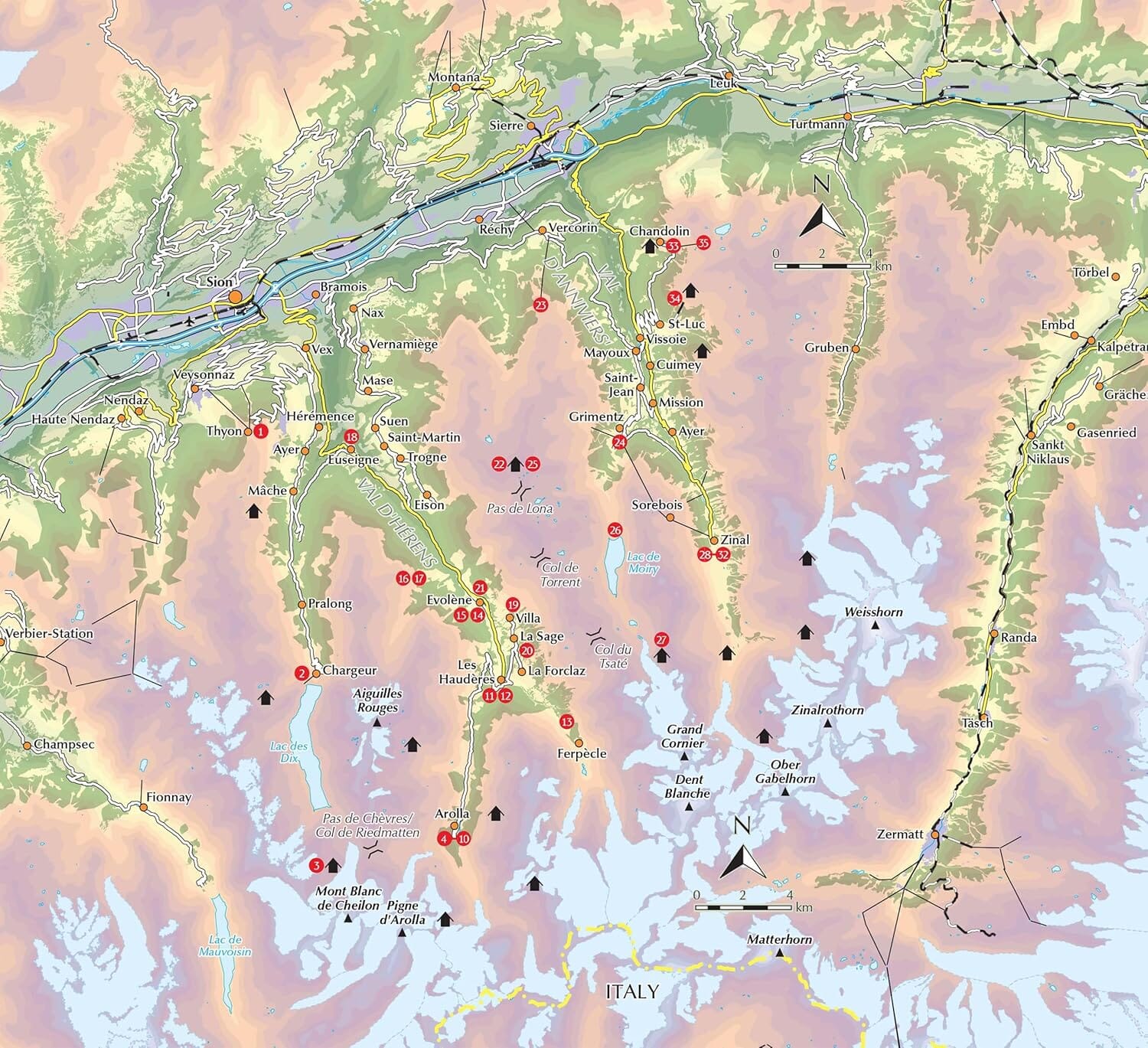 Guide de randonnées (en anglais) - Arolla and Zinal | Cicerone guide de randonnée Cicerone 