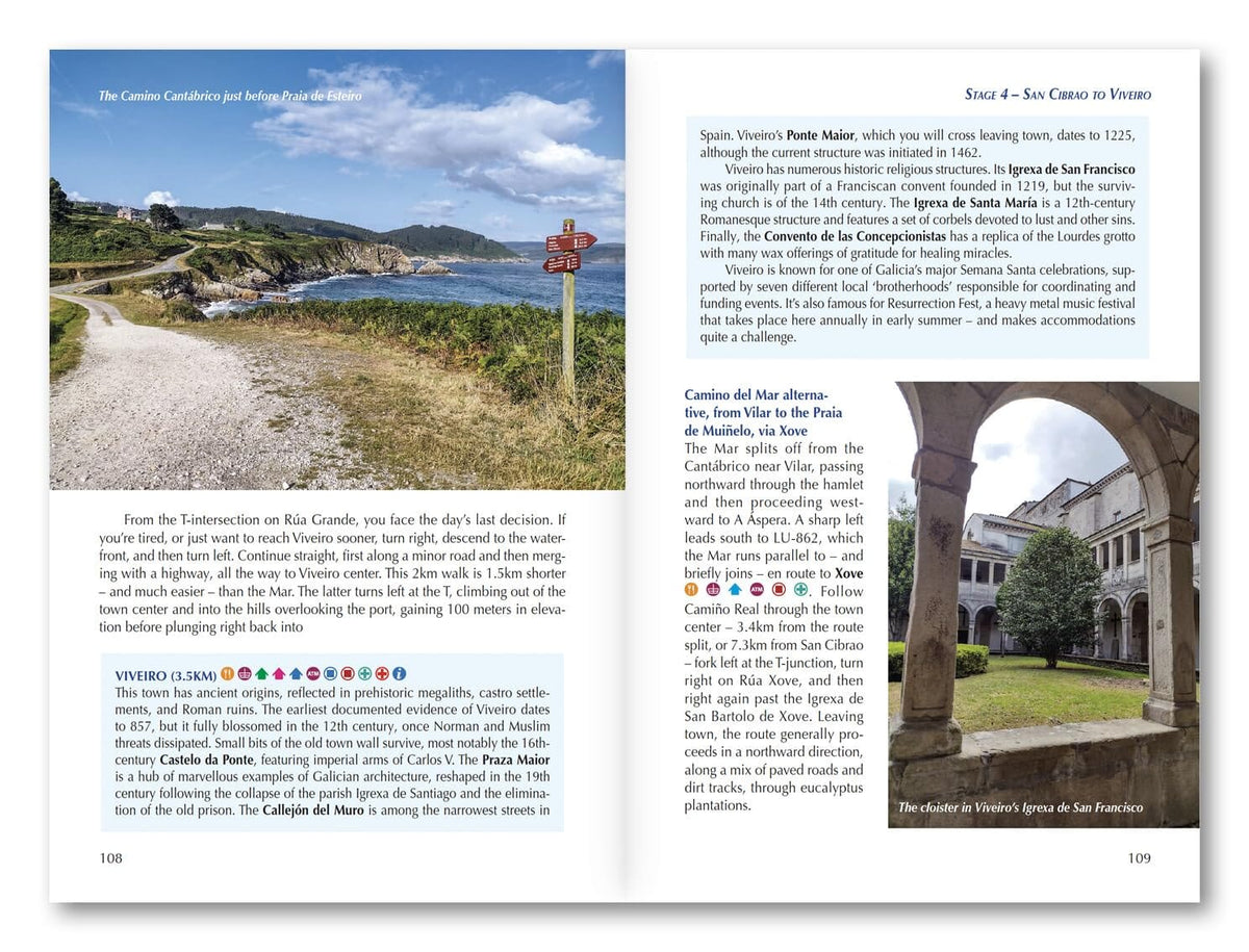 Guide de randonnées (en anglais) - Camino Inglés and Camino del Mar | Cicerone guide de randonnée Cicerone 