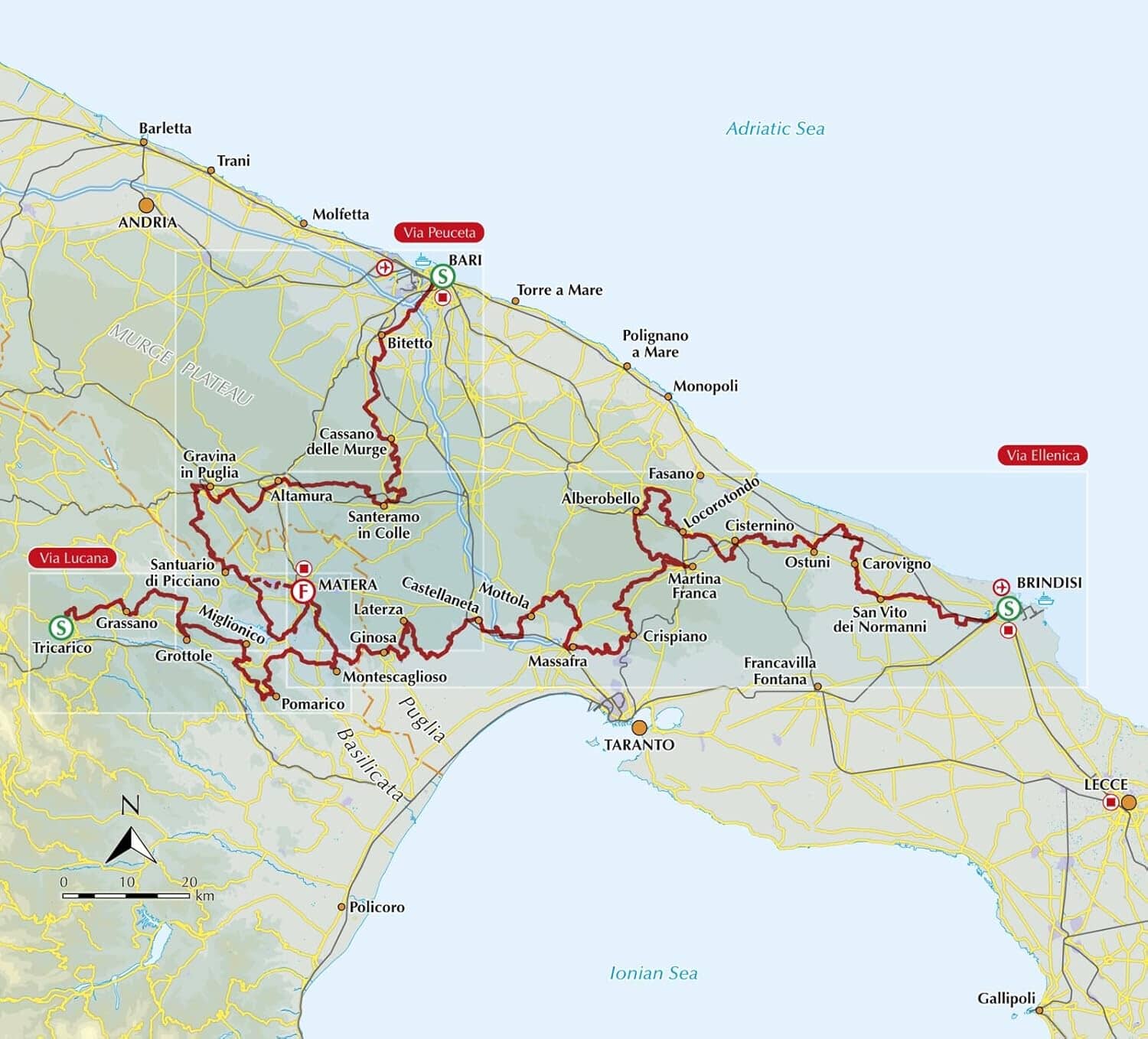 Guide de randonnées (en anglais) - Cammino Materano (Pouilles, Basilicate) | Cicerone guide de randonnée Cicerone 
