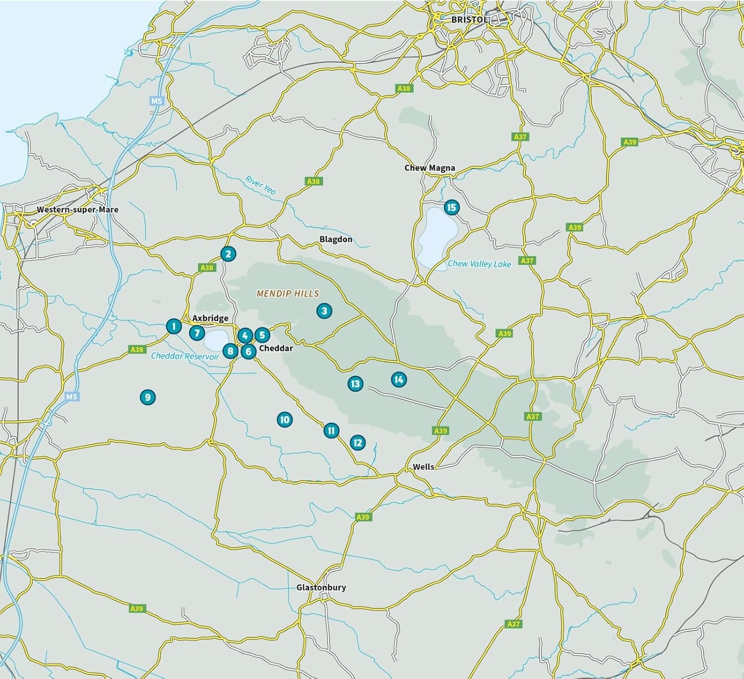 Guide de randonnées (en anglais) - Cheddar and the Mendips, 15 Short Walks | Cicerone guide de randonnée Cicerone 