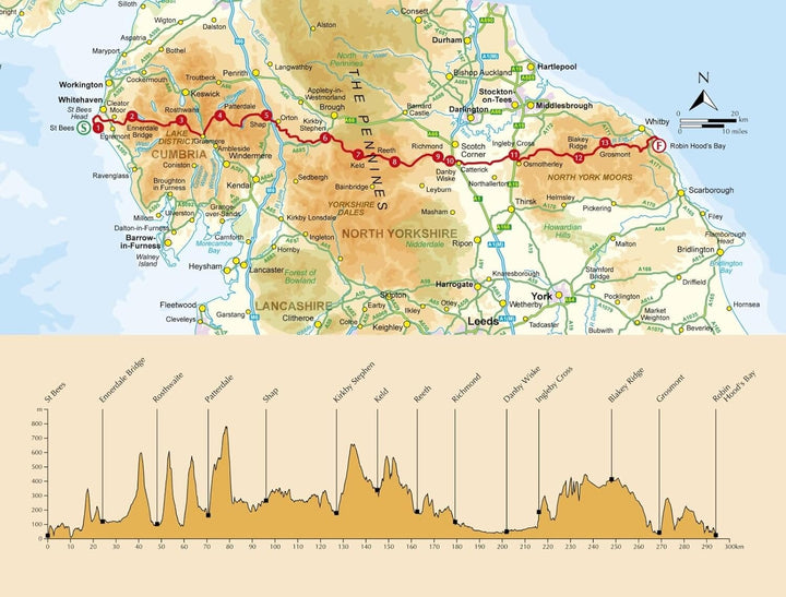 Guide de randonnées (en anglais) - Coast to Coast path from St-Bees to Robin Hood's Bay | Cicerone guide de randonnée Cicerone 