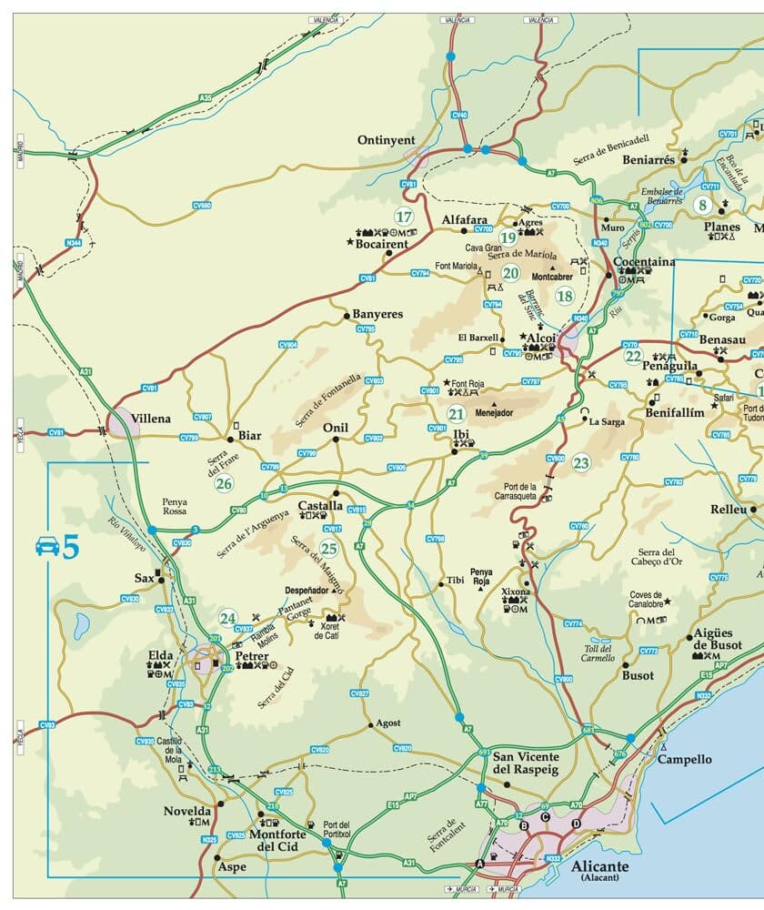 Guide de randonnées (en anglais) - Costa Blanca | Sunflower guide de randonnée Sunflower 