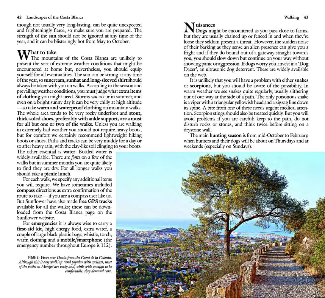 Guide de randonnées (en anglais) - Costa Blanca | Sunflower guide de randonnée Sunflower 