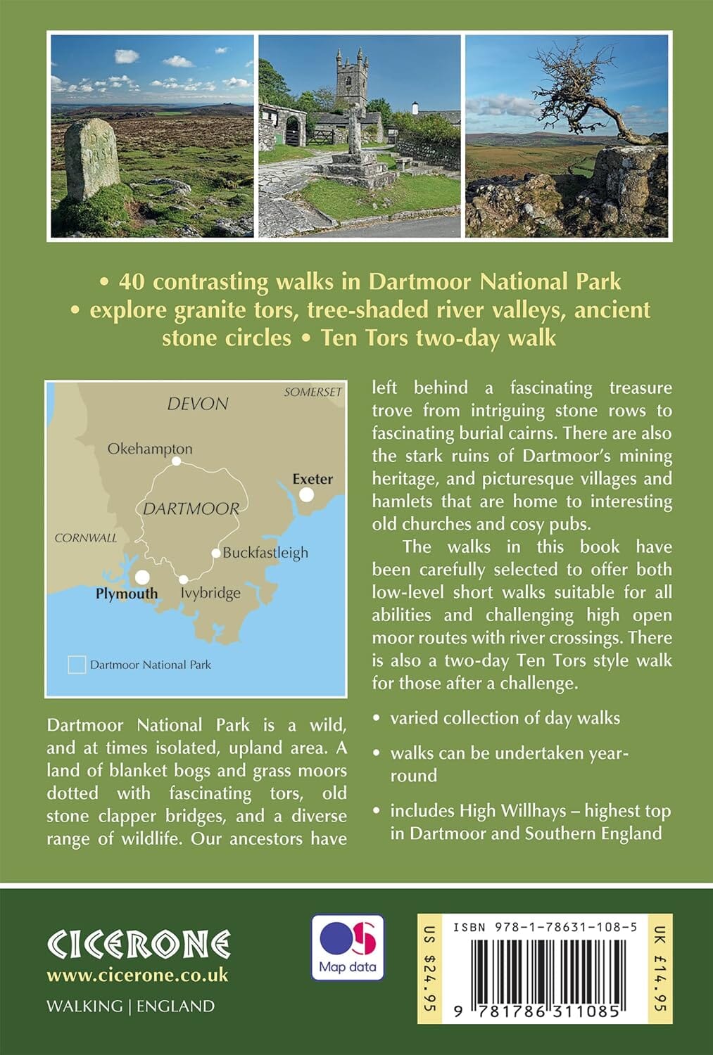 Guide de randonnées (en anglais) - Dartmoor | Cicerone guide de randonnée Cicerone 