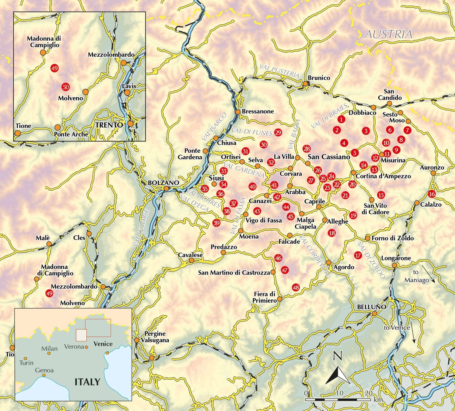 Guide de randonnées (en anglais) - Day Walks in the Dolomites | Cicerone guide de randonnée Cicerone 